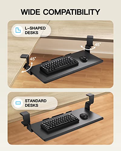 Huanuo Keyboard Tray Under Desk Adjustable Laptop Stand With 360° Rotation #TOP4