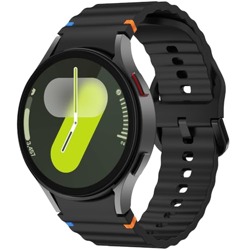 Bracelet pour Galaxy Watch 7, 20mm Bracelet Montre Silicone Remplacement Bracelet pour Samsung Galaxy Watch 7 40mm 44mm/Galaxy Watch 5 Pro 45mm/Galaxy Watch 6...