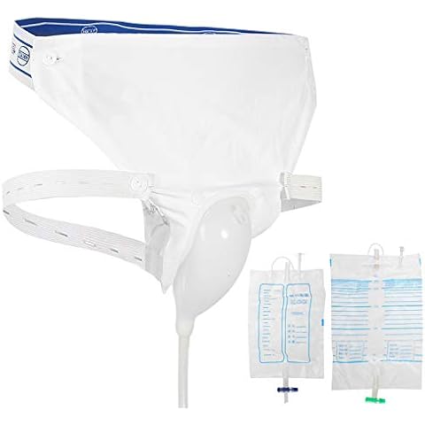 Reusable Male Female Urine Bag, Urine Collector Silicone Urinal Adults Man Woman Elderly Pee Bag Urinal with Urine Bags Portable for Travel, Outdoor Use (Elderly Men Type) Cover