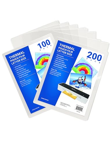 Royal Sovereign, 3 Mil, Letter Size 11.25 x 8.75 x Inches, Thermal Laminating Pouches, Clear Gloss, 100 Pouches (RF03LETR0100)