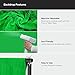 LimoStudio 9 x 15 feet / 108 x 180 inch Green Chromakey Photo Backdrop Screen Background, Premium A+ Grade High 150GSM Density Thicker Than Standard for Professionals with 3 Spring Clamps, AGG1777