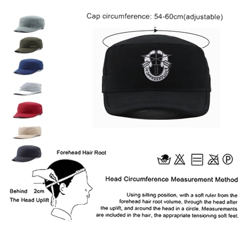 Image of JAZAA Army Cap Short Brim Breathable Military Cap Adjustable Classic Baseball Cap