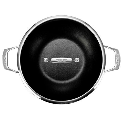 Image of TECHEF - Onyx Collection, 12-Inch Wok /Stir Fry Pan with Glass Lid, coated with New Teflon Platinum Non-Stick Coating (PFOA Free)