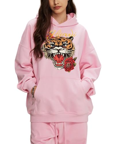 Glitrandi Womens 2 Piece Outfits Sweatsuit Sets Fashion Print Hoodies With Sweatpants Oversized Tracksuit For Women2