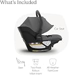 UPPAbaby Aria V2 Siège auto pour bébé léger - Juste en dessous 6 Lbs - Base avec jambe de charge + Inscrit pour bébé + Tous les temps FootCover Inclus - Pièce jointe pour poussette directe - Greyson (Charcoal Mélange)