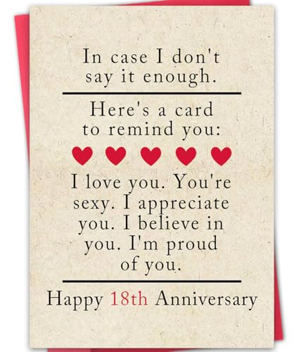 ATTLVV 18th Anniversary Card,18 year Wedding Anniversary Card Gifts,Porcelain Anniversary Cards Decoration