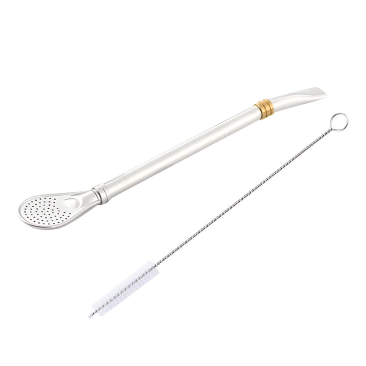 PRETYZOOM 1pc Removable Stainless Steel Straw Spoon Stirrer Straw Stir Spoon Yerba Mate Spoon Bombilla Spoon