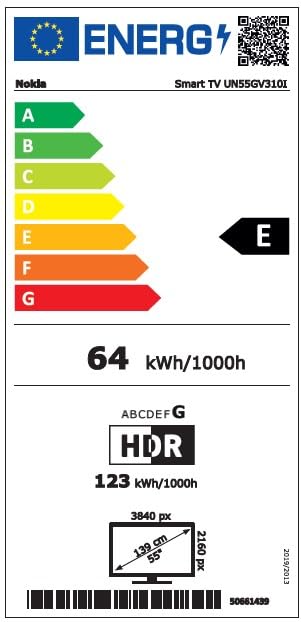 Nokia Smart TV Energy Label