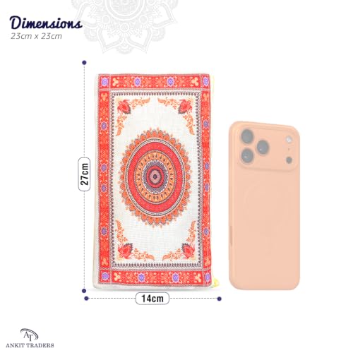 Image of Traditional Embroidered Zipper Purse for Women | Return Gifts for Baby Shower, Haldi, Mehendi, Wedding | Multicolor Ethnic Pouch Set