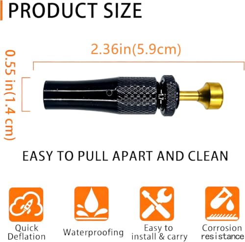 Image of SUVCARMPING Adjustable Auto-Stop Tire Deflator Valve Kit (10-30 PSI) 4 PCS Screw-on Tyre Air Down Tool for Offroad 4x4(MS-TD07)