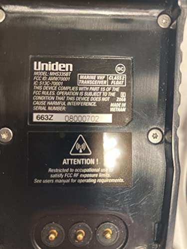 Uniden Mhs335Bt 6W Class D Floating Handheld Vhf Marine Radio With Bluetooth, Text Message Directly To Other Vhf Text Message Capable Radios, Ipx8 Submersible Design #TOP5
