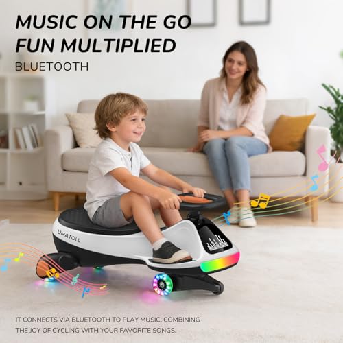 Image of Umatoll 12V Electric Wiggle Car for Kids, Birthday Gifts Toy for Age 3+
