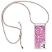 Produktbild YuhooTech Handykette Kompatibel mit iPhone 11 Pro (5.8) - Glitzer Hülle Flüssig Bewegende Treibsand Transparent Handyhülle - Smartphone Necklace Case Band Gradient Quicksand Cover