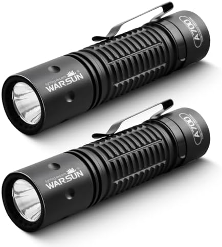 WARSUN Small Flashlights 2 Pack, Rechargeable LED Flashlights, 700 Lumens