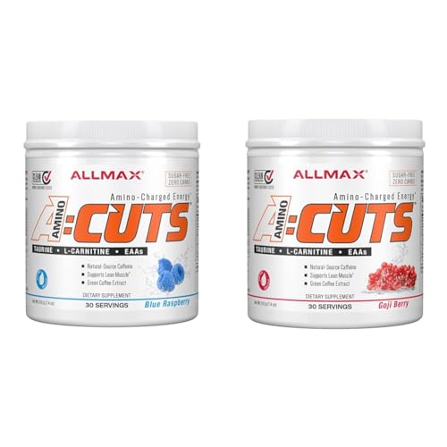 ALLMAX Nutrition ACUTS – Amino Acid Powder Supplement with Taurine & AMINOCUTS (A:CUTS) – Weight-Management BCAA (L-Carnitine + Taurine + Green Coffee) – Goji Berry – 252 Gram – 36 Servings