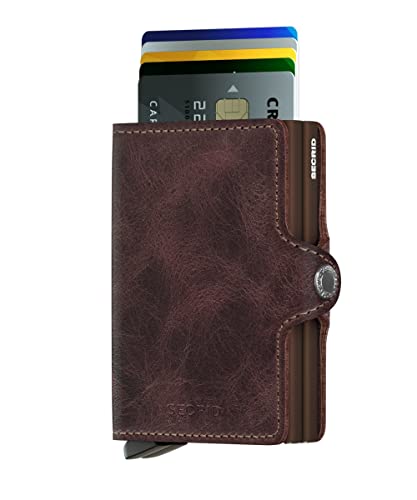 Secrid Twin Wallet, Vintage Chocolate, Genuine Leather with RFID Protecton, Holds up to 16 Cards2