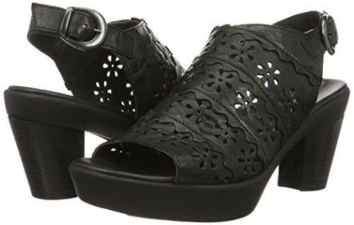 Think GSPUSAL, Sandali con Zeppa Donna, Nero