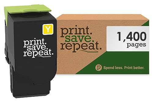 Print.Save.Repeat. Lexmark 78C10Y0 Yellow Toner Cartridge for CS421, CS521, CS622, CX421, CX522, CX622, CX625 Laser Printer [1,400 Pages] by Print.Save.Repeat. - Used condition - US$57.45