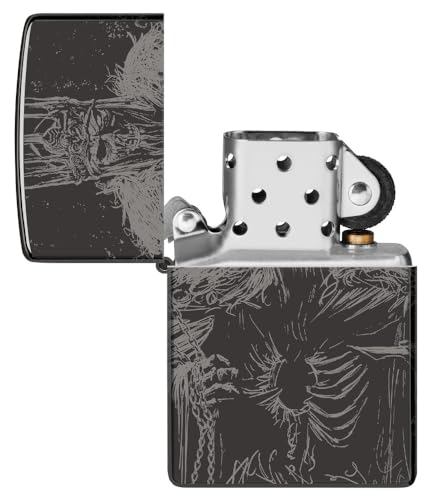 Zippo Skull King Design High Polish Black Pocket Lighter image 5