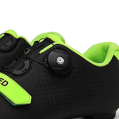 Men Road Bike Cycling Shoes Premium Microtex Shoes with Cleat Men SPD Shoes Black White Men Cycling Spinning Shoes - Thumbnail 4