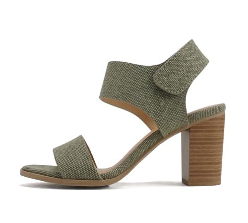 Image of Soda Wait-A ~ Women Open Round Toe Chunky Heel Ankle Strap High Heel Dress Sandals