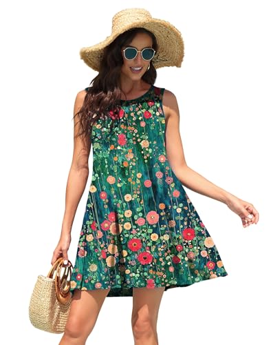 Image of WEACZZY Women Summer Casual Swing T Shirt Dresses Beach Cover up Loose Dress