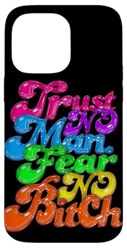 Trust No Man Fear NoOne ��_�ȃX�e�[�g�����g�f�U�C���B �X�}�z�P�[�X iPhone 14 Pro Max �p