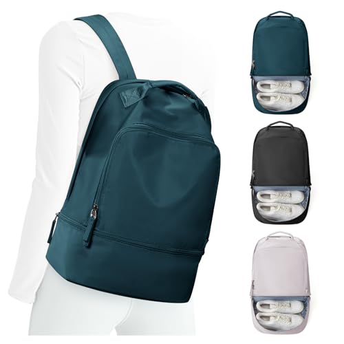 Image of Gym Backpack for Women, Gym Bag with Shoe Compartment, Water Resistant Lightweight Sports Yoga Travel Backpack with Wet Pocket,Cheer Backpack,Blue