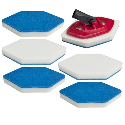 Beaufan 6 Pack Bad und Wanne Mop Nachfüllungen Ersatz Kompatibel mit Vileda Bath Magic Bad Multi-Oberflächen-Schwamm