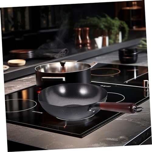 Wok antiadherente PRETYZOOM de hierro forjado miniatura 5