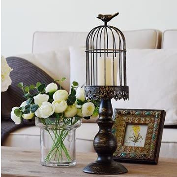 Birdcage Candle Holder, Vintage Candle Stick Holders, Wedding Candle Centerpieces For Tables, Iron Candlestick Holder Home Decor (Candle Holder 2#) (Black) #TOP6