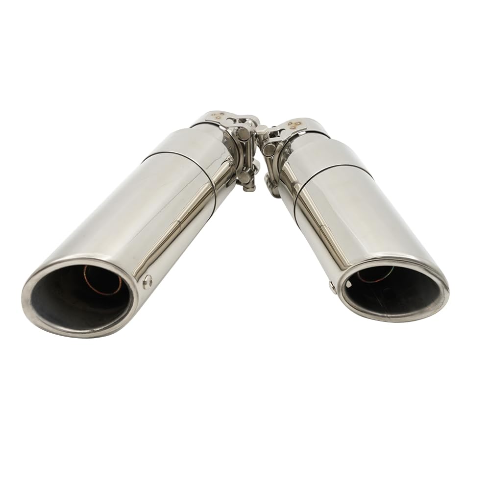 Cubre escape moto Ajuste para Indian Scout Bobber 60 Rogue 20th 2015-2023, silenciador corto, tubo, sección de punta trasera, sistema de escape(Chrome)
