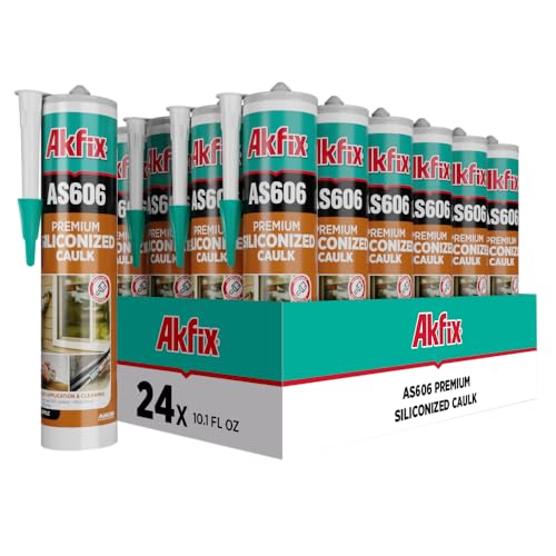 Akfix AS606 White Acrylic Latex Caulk 24-Pack