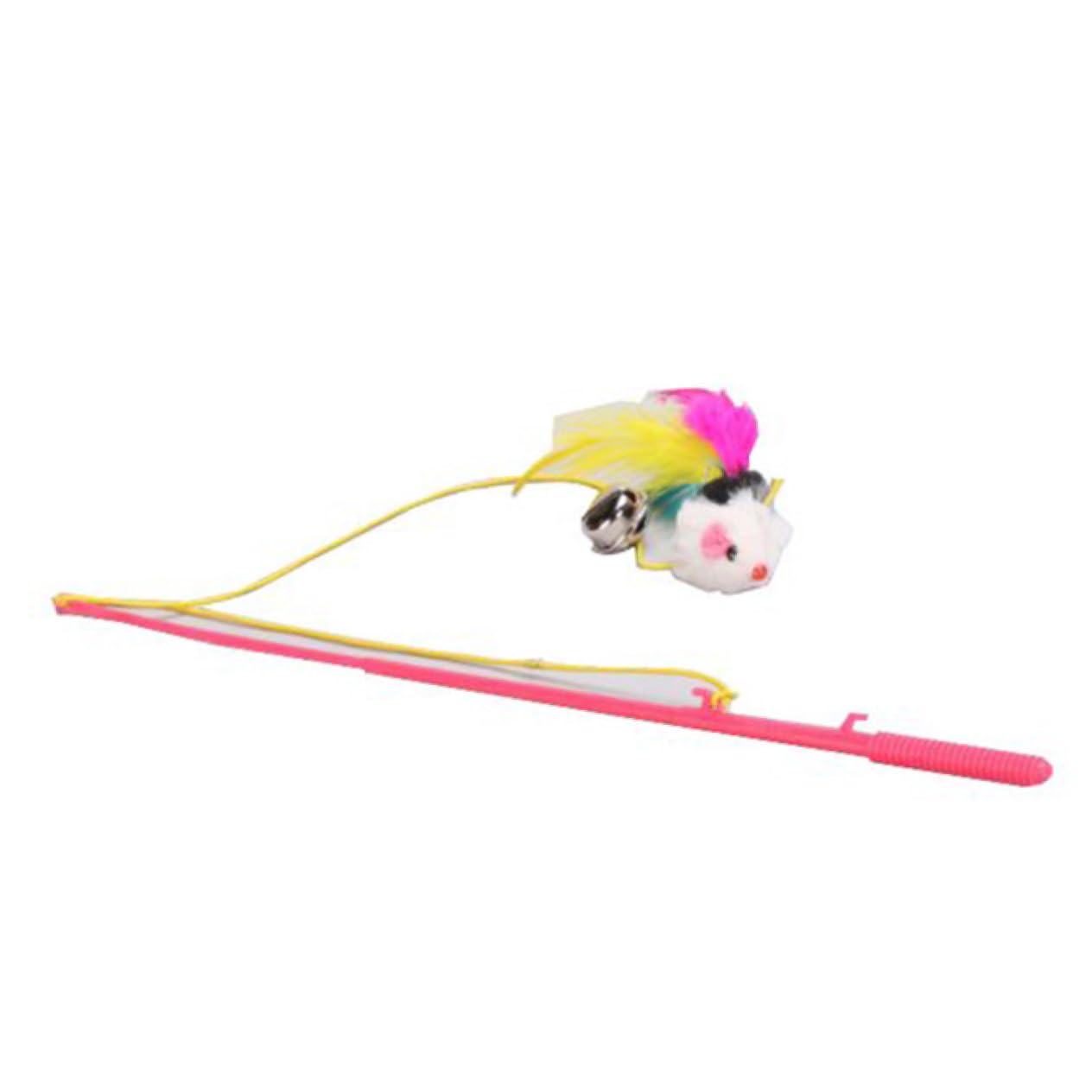 Mipcase Canne à Pêche pour Chat Interactive Clochette, Tige de Jeu