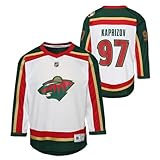 Outerstuff Kirill Kaprizov #97 Minnesota Wild Youth Boys (8-20) 25th Anniversary White Replica Jersey (US, Alpha, Small, Medium, Regular, White - 25th Anniversary)