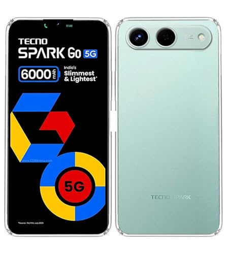 Image of Soft Silicone TPU Flexible Back Cover Compatible with Tecno Spark Go 5G