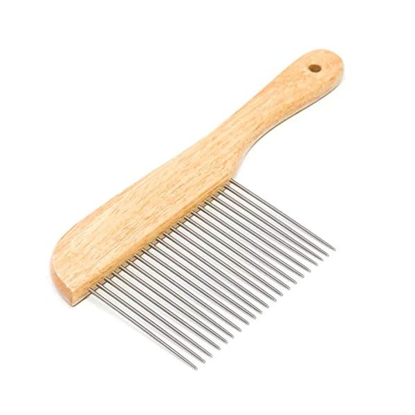 Ryan’s Pet Supplies Paw Brothers Poodle Comb for Dogs, Professional Grade, Wooden Ergonomic Handle, Stainless Steel Teeth, Extra Long Teeth Ryan’s Pet Supplies Paw Brothers Poodle Comb for Dogs, Professional Grade, Wooden Ergonomic Handle, Stainless Steel Teeth, Extra Long Teeth