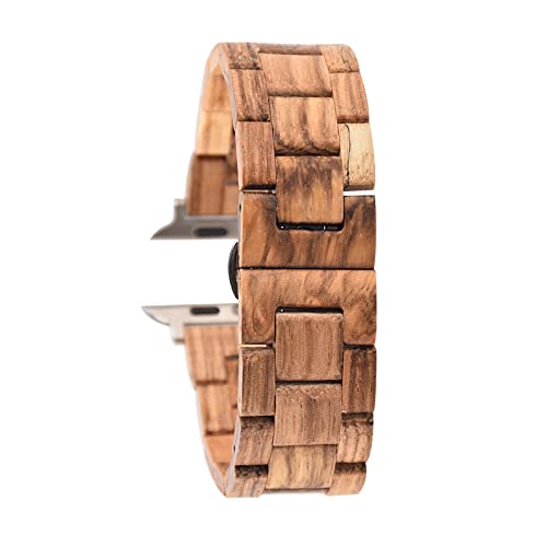 EdwardKwok Wooden Apple Watch Band — Natural Hardwood Strap for Series 3–10 & SE (38–42mm)