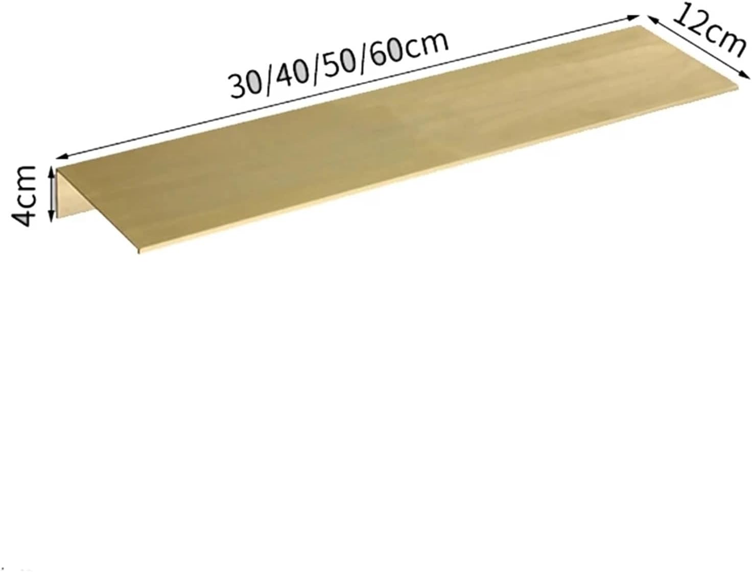 for Storage 30/40/50cm Length Holder Brushed Gold Metal Bathroom Shelf Wall Rack Washstand Drilling Large(C)