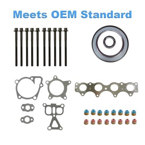 Image of Cylinder Head Gasket Set with Bolts Compatible with Hyundai Accent Elantra Sonata Tucson Veloster Kia Rio Soul 1.6L L4 2012-2019 Replacement for HS26554PT HS55010