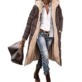 Generisch Wintermantel Damen Lang Daunenmantel Gefüttert Steppmantel Winter Warm Daunenjacke...