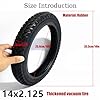 14 x 2.125 Electric Bike Tire Tubeless, 14X2.125 Tubeless Tire with Angled Valve, for Ebike 14x2.125/57-254 Folding Electric Bike Tire, E-Bikes and E-Scooters #1