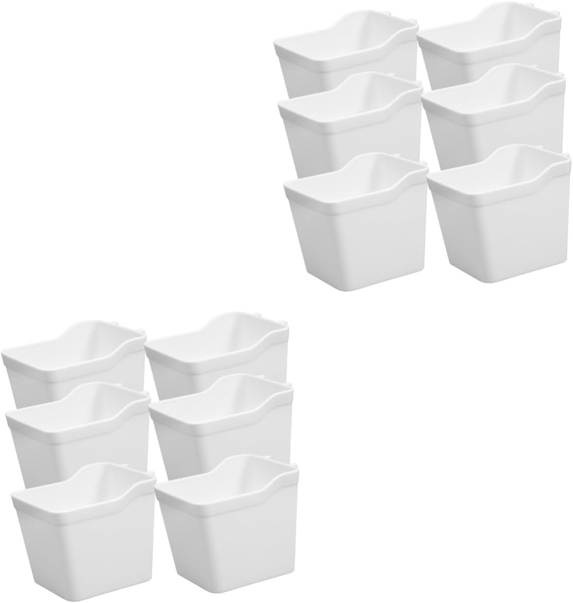 GLEAVI 12pcs Garage Tool Organizer Pegboard Bins Storage Cups Material Baskets for Scissors Paintbrushes