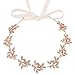 Produktbild ArtiDeco Braut Haarband Silber Kristall Blinkender Braut Haarschmuck Handgefertigtes Vintage Braut Stirnband Braut Hochzeit Accessoires Party Stirnband (Stil 1 - Rose Gold)