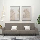 Teenpull Schlafsofa 2-Sitzer Hellgrau Samt, Verwandlungssofa mit Holzrahmen, 220x84,5x69 cm, bequemes Polstermöbel für Wohnzimmer, Gästezimmer