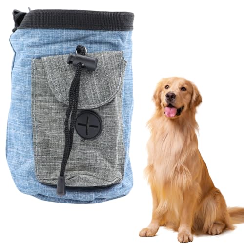 Leckerlitasche für Hunde, Rudelkönig, Gassi Tasche Hund, Futterbeutel Hund, Praktische Gassi Tasche Hund für das Hundetraining, Futterbeutel Hund mit Kotbeutelspender zum Umhängen