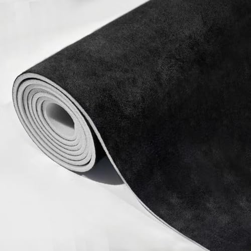 Babnecl Suede Auto Headliner Fabric 75" L × 60" W with Foam Backing - Tube Packaging - Black Interior Replacement Material for Car/Truck/SUV/RV Roof - Home Repair/DIY Headliner Material