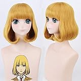 LCNING Anime Prison School Midorikawa Hana Cosplay Wig halloween Golden Blonde Short Bob Synthetic Hair Kangoku Gakuen cosplay wigs One Size Prison School PL-443