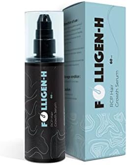 Folligen-H RCP Hair Growth Serum - Redensyl Hair Growth Solution with Capixyl and Procapil - Peptide Serum for Hair for Men and Women - Temple Wellness Ventures - 60 ml