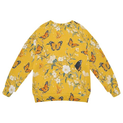 JUNZAN Aesthetic Hylobatidae Yellow Kids Boys Hooded Sweatshirt Long Sleeve Boys Sweat Shirt Athletic 4T2